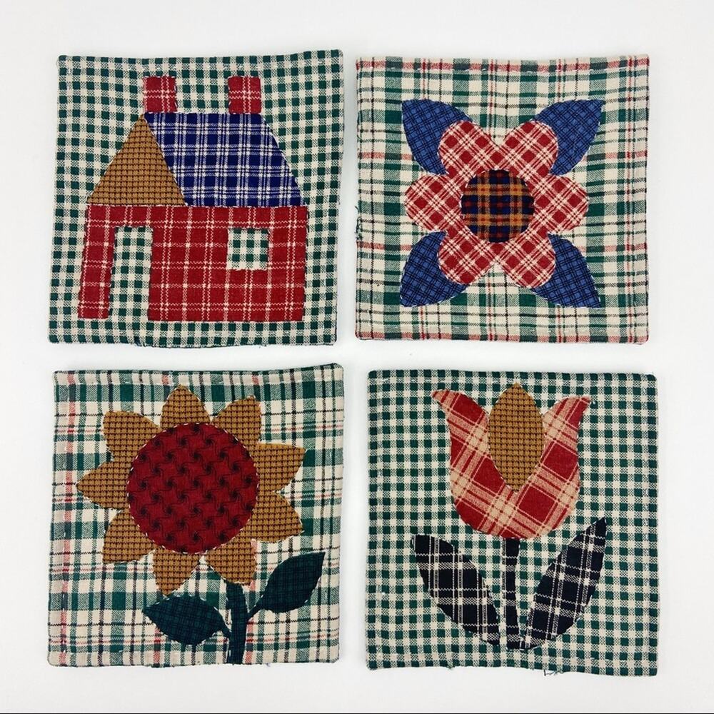 Hand Quilted Farmhouse Coasters